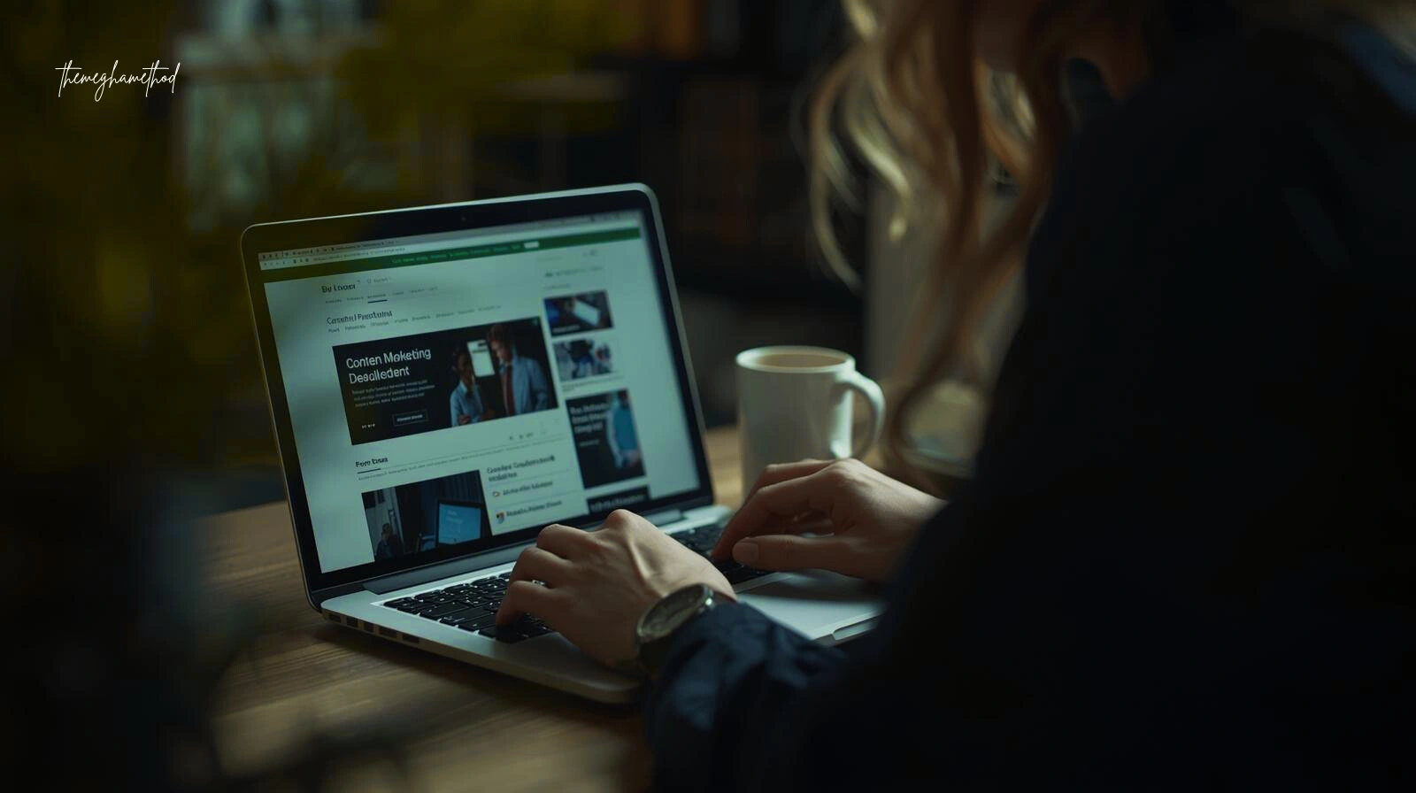 megha the digital marketer in kollam is working on her laptop